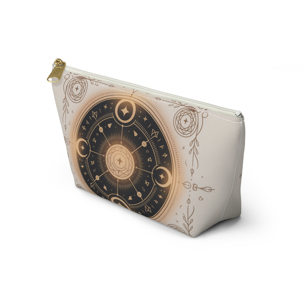 Magical Astrology Pouch, Cosmic Accessory Bag, Zodiac Travel Organizer, Horoscope Makeup Case, Celestial Gift