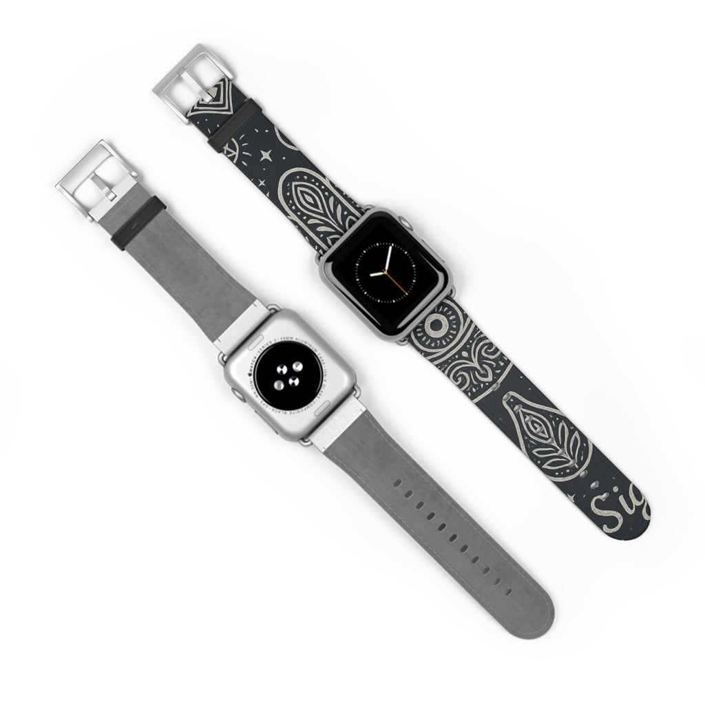 Watch Band - Astral Signature Bohemian Pattern, Ethnic Design, Unique Accessory