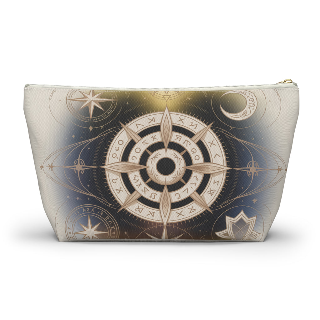 Magical Astrology Pouch, Cosmic Accessory Bag, Zodiac Travel Organizer, Horoscope Makeup Case, Celestial Gift