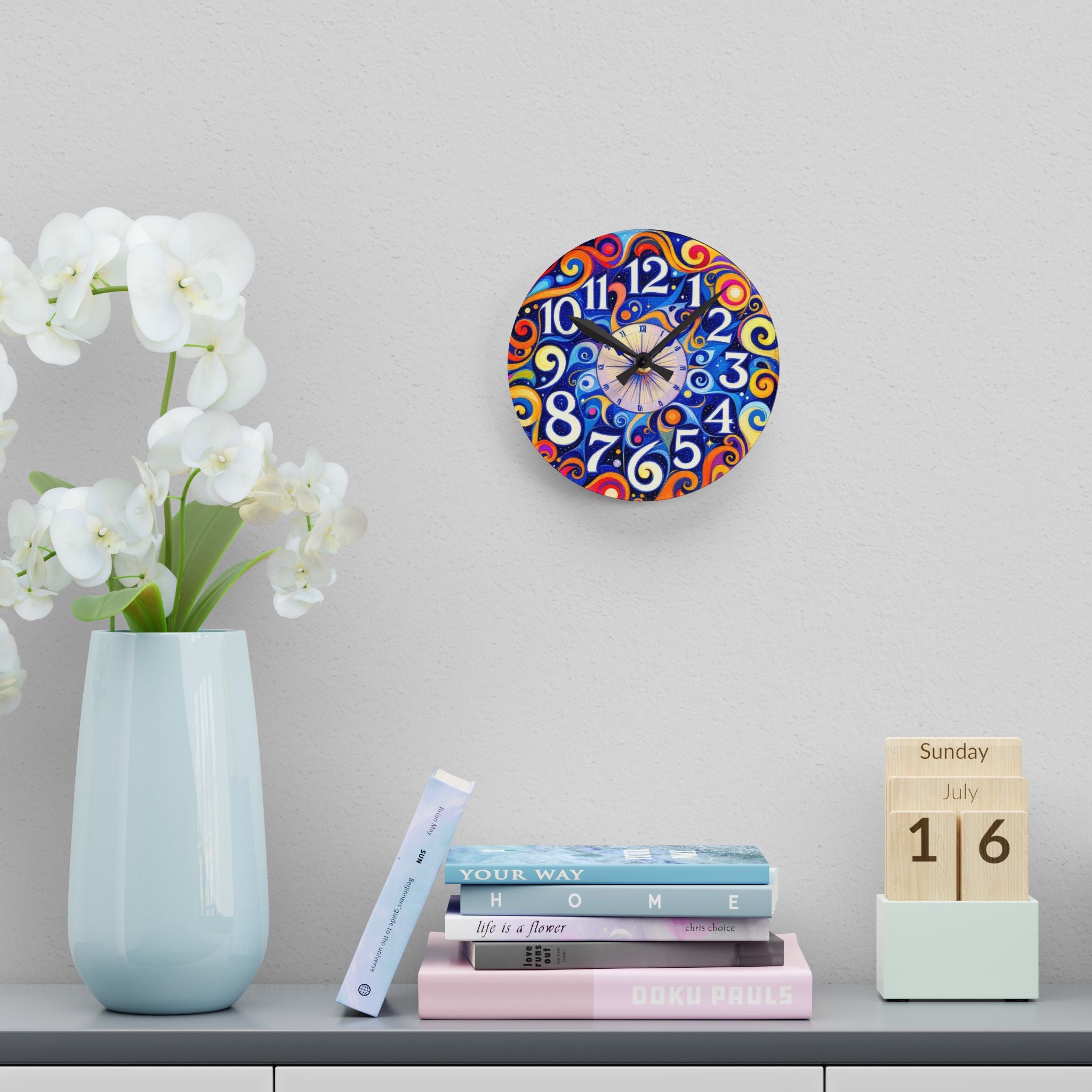 AstralSignature Vintage Acrylic Wall Clock