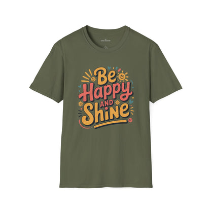 Be Happy and Shine Tee, T-Shirt  in darker colors by Astral Signature