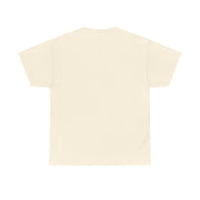 A close-up highlighting the premium fabric of the Giovanni Reni Floral Script Tee, 'Guerrera Rosa', which is a Women’s Relaxed Tee by Astral Signature.