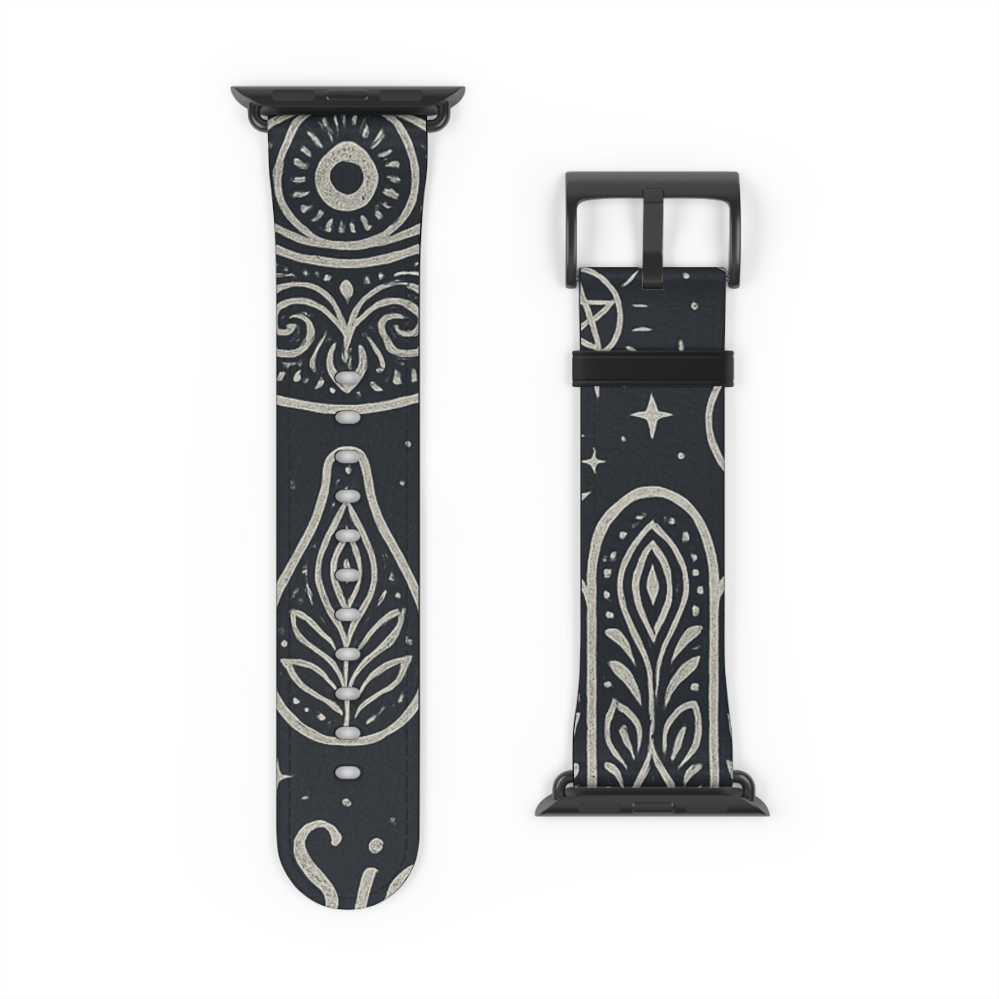 Watch Band - Astral Signature Bohemian Pattern, Ethnic Design, Unique Accessory