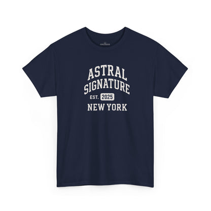 Astral Signature Tee Est. New York 2025, T-shirts in darker colors by Astral Signature
