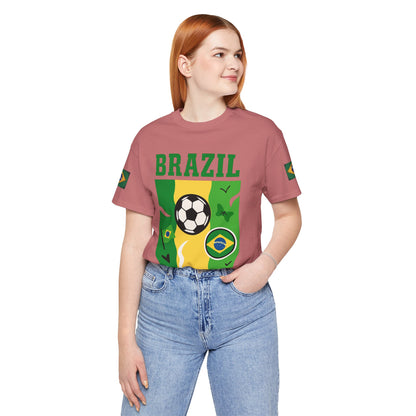 Casual Fashion T-Shirt - GO BRAZIL Team Tee - USA World Cup 2026 Limited Edition