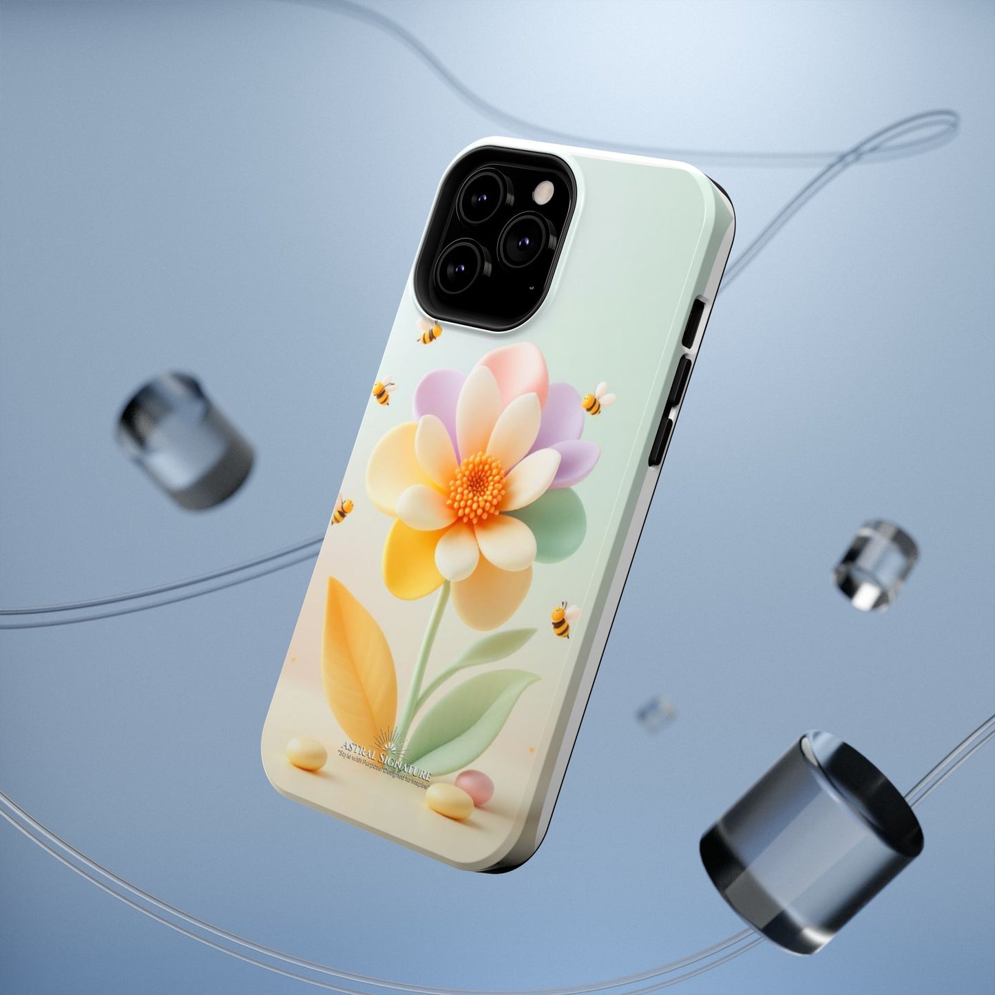 Phone Case Impact-Resistant, Calming 3D Flower Phone Case Impact-Resistant Case for Kids and Adults - Astral Signature