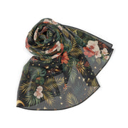 Beautifully styled Astral Floral Moonlight Scarf with lush foliage and delicate florals, crafted by Astral Signature. Ideal for adding elegance to your look, this scarf is perfect for layering. ACCESSORIES, scarf, Scarves.