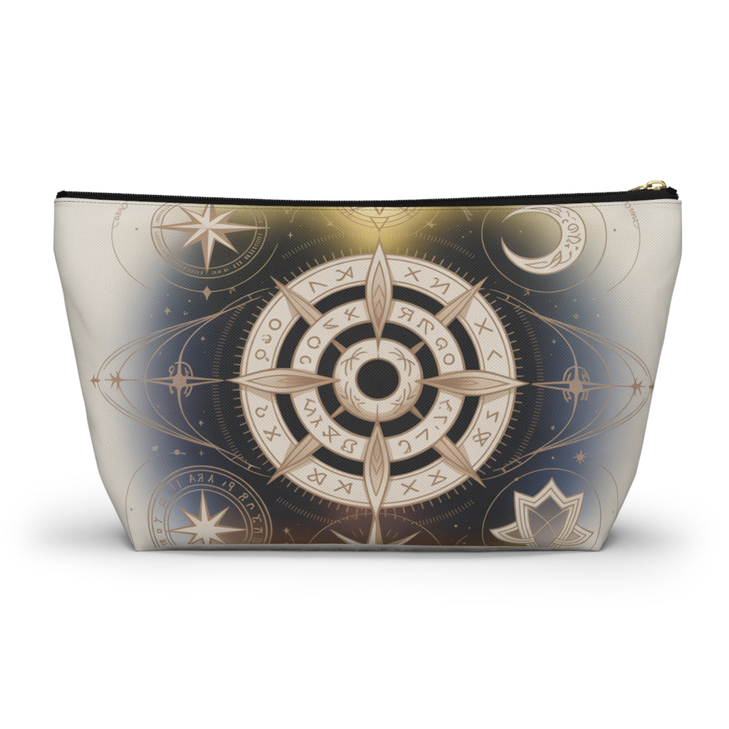 Magical Astrology Pouch, Cosmic Accessory Bag, Zodiac Travel Organizer, Horoscope Makeup Case, Celestial Gift