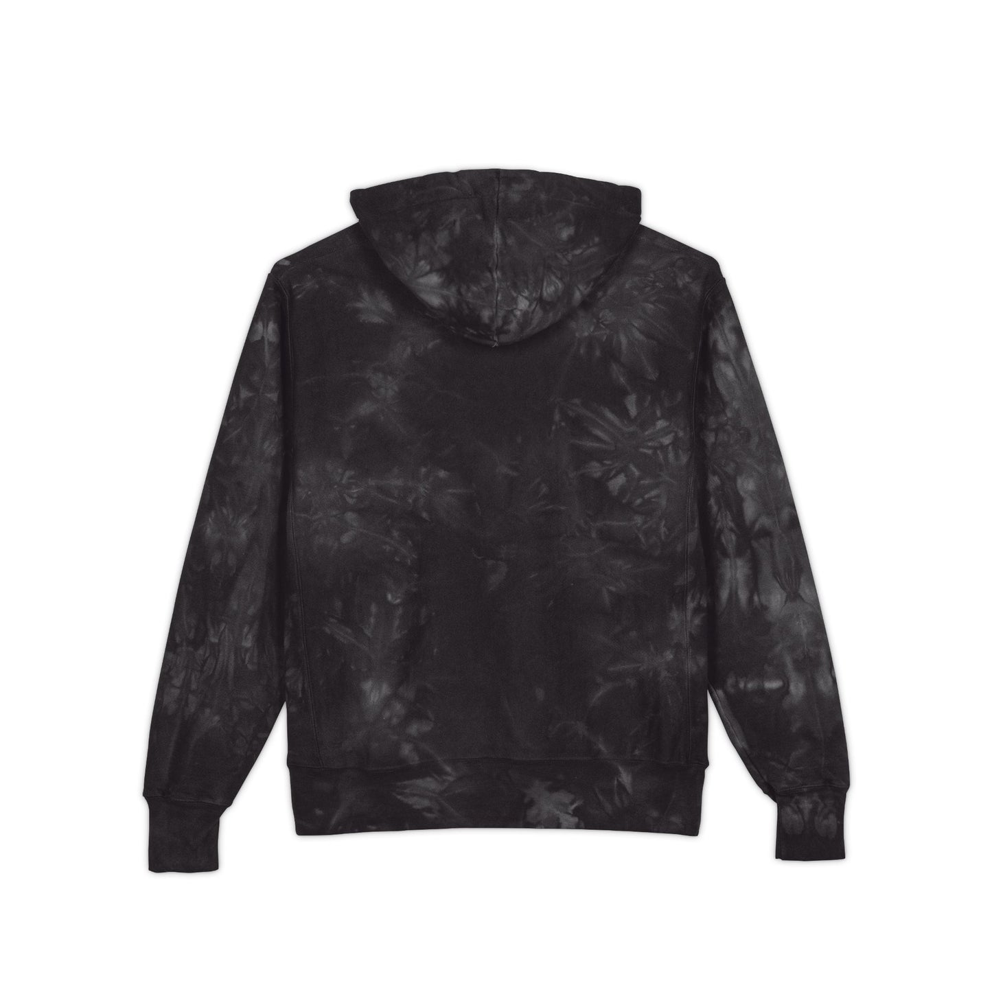 Champion Astral Signature Black Tie-Dye co-branded Hoodie — Embroidered Logo Pullover