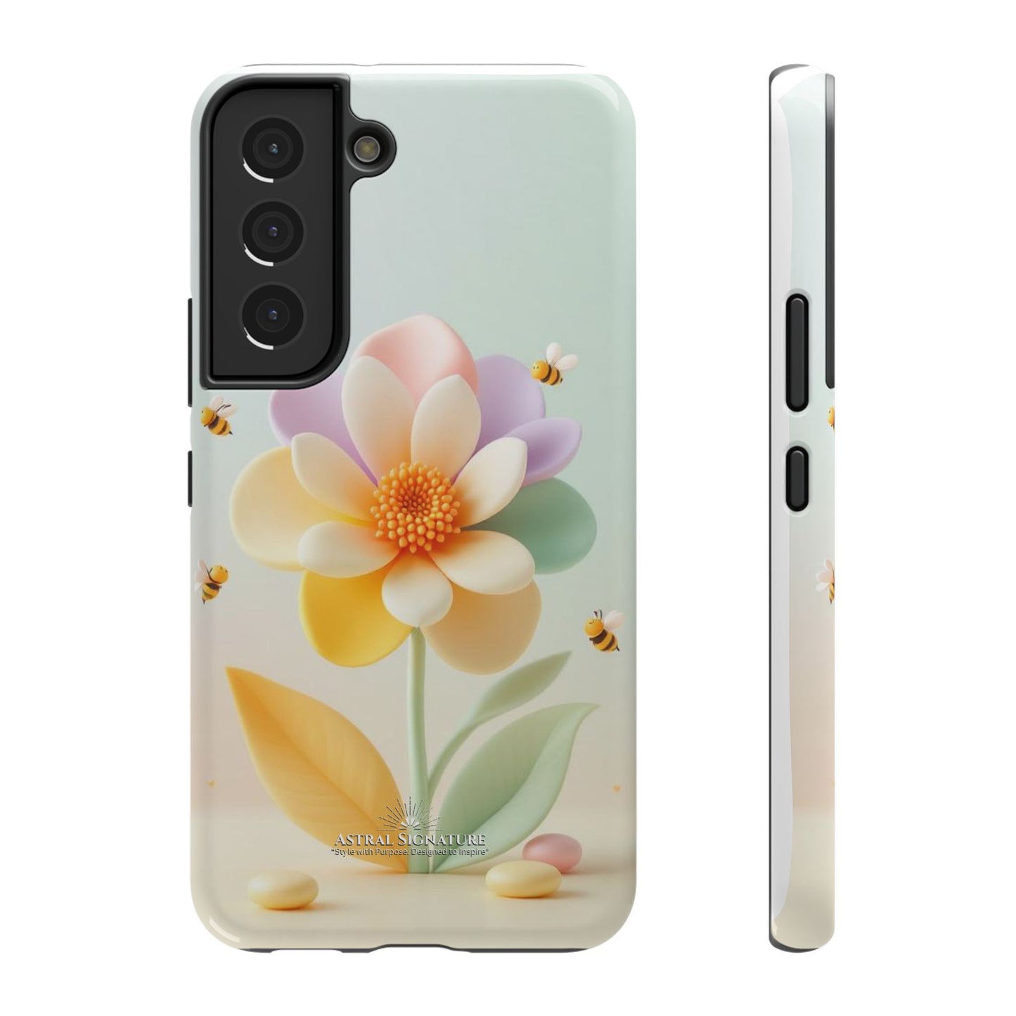Phone Case Impact-Resistant, Calming 3D Flower Phone Case Impact-Resistant Case for Kids and Adults - Astral Signature