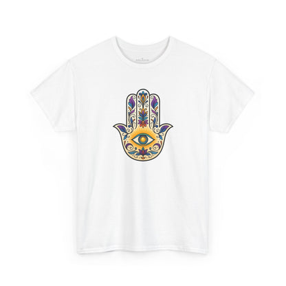 Camiseta com símbolo protetor Hamsa da Astral Signature - Astral Design