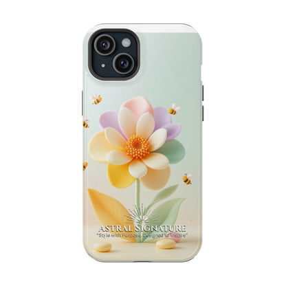 Phone Case Impact-Resistant, Calming 3D Flower Phone Case Impact-Resistant Case for Kids and Adults - Astral Signature