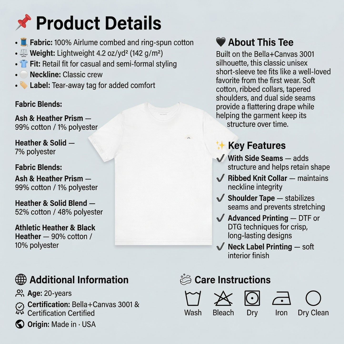 Camiseta Signature: cómoda camiseta unisex para relajarse con colores claros - de Astral Signature