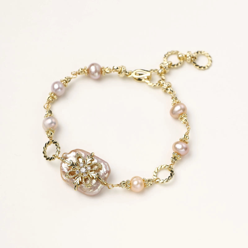Pulsera de perlas barrocas Bloom