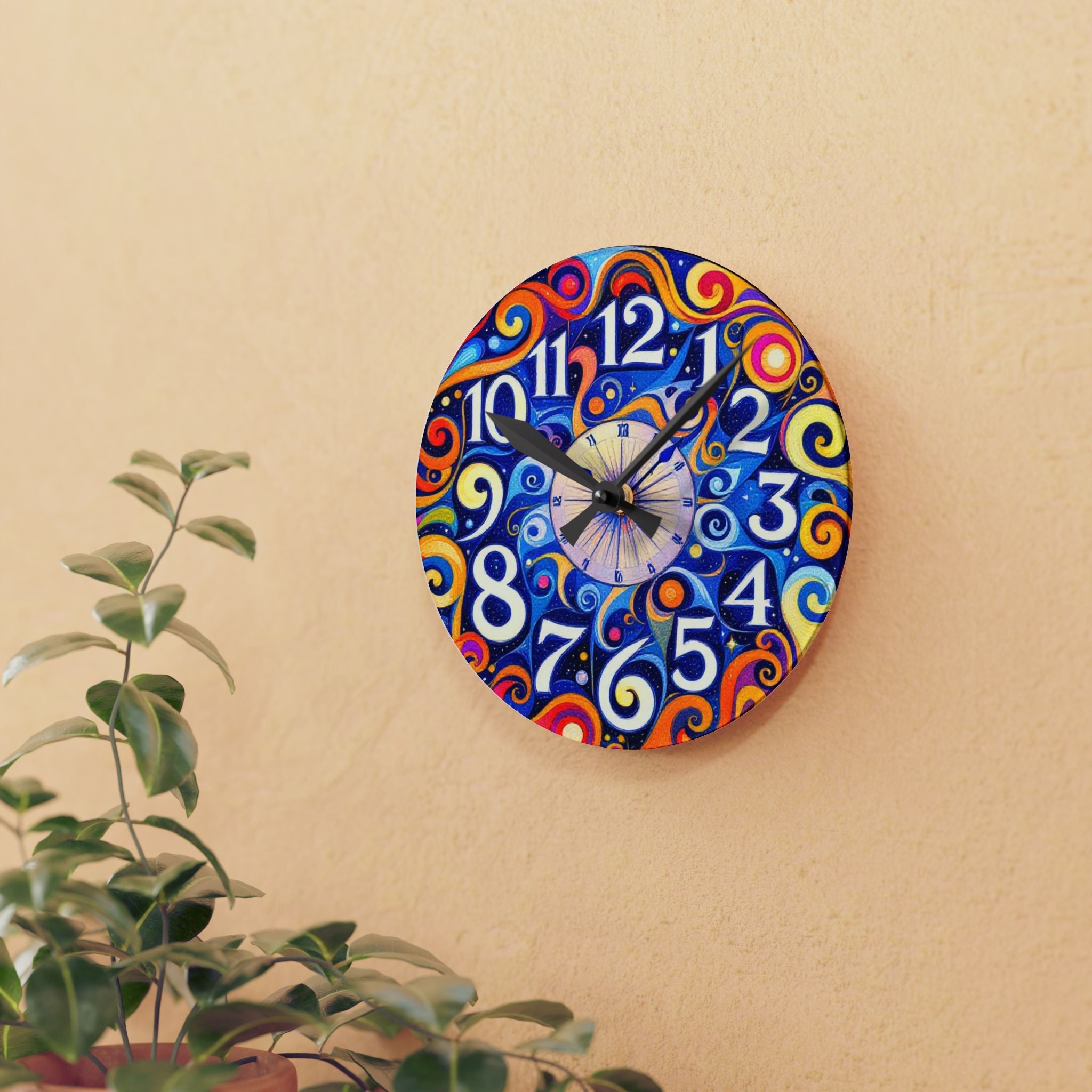 AstralSignature Vintage Acrylic Wall Clock