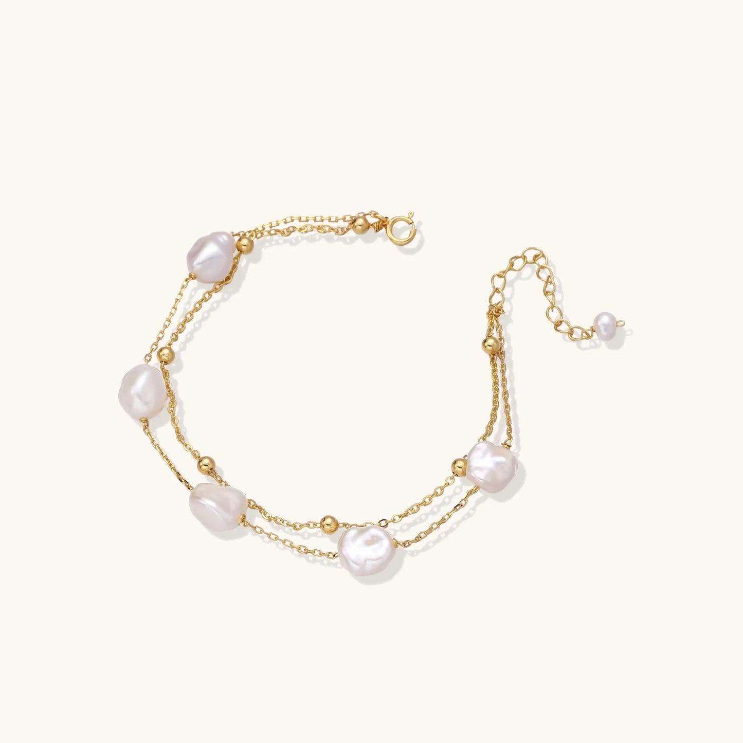Baroque Pearl Layered Bracelet