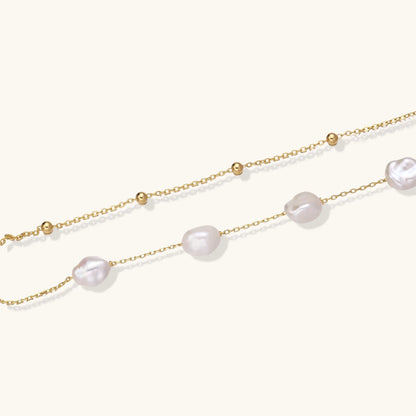 Baroque Pearl Layered Bracelet