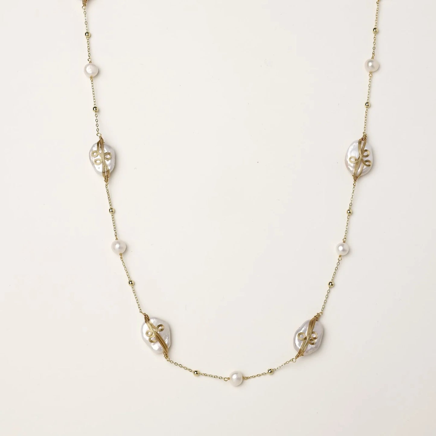 Baroque Pearl Garden Necklace