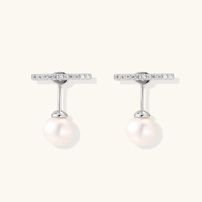 Pearl Drop T-Bar Earrings