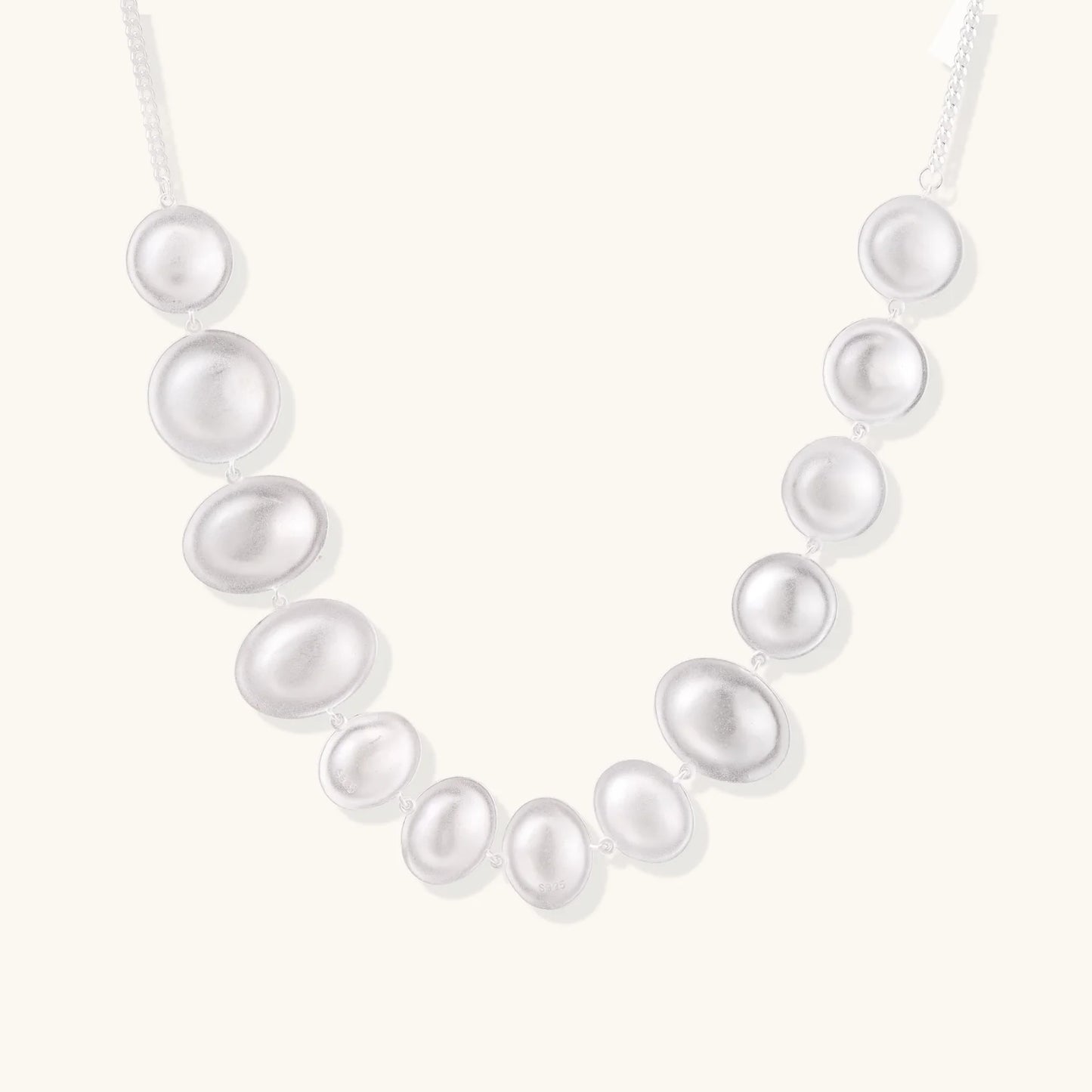 Lunar Pearl Arc Necklace
