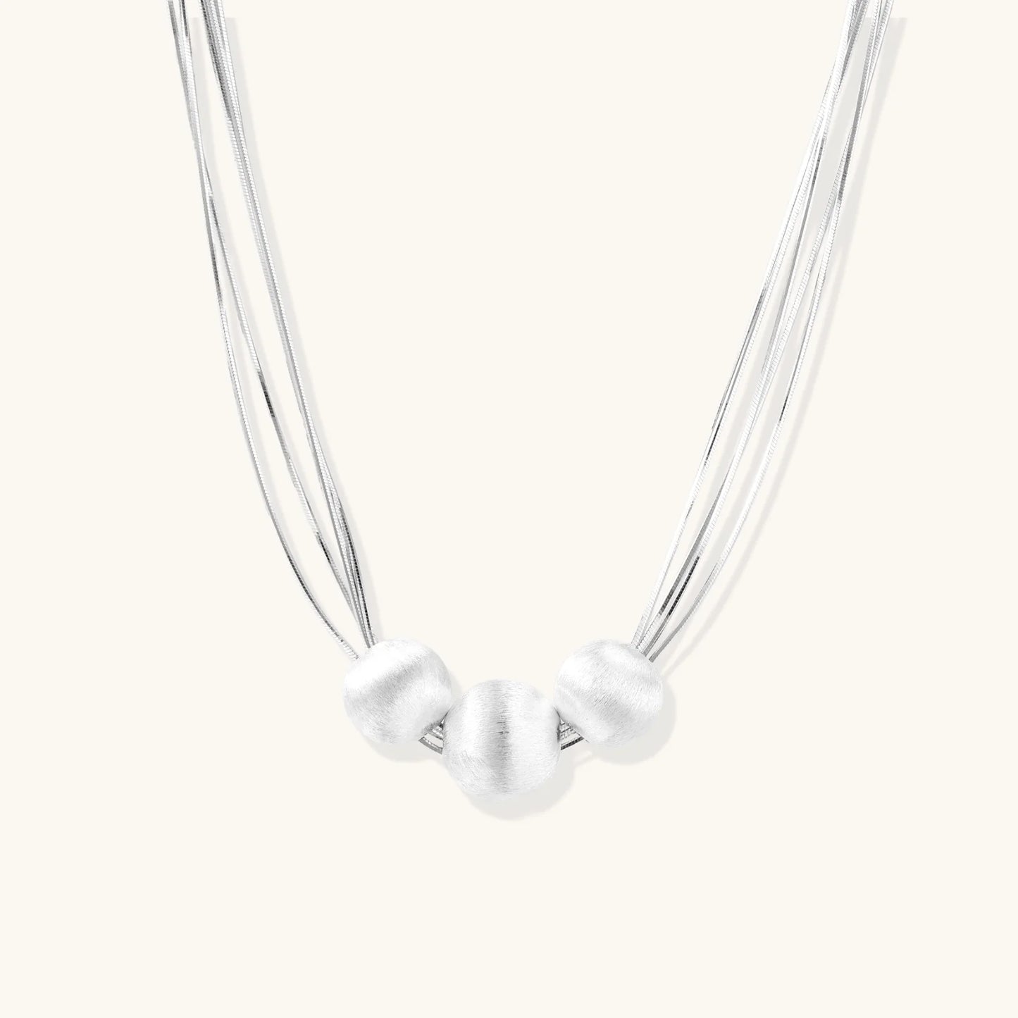 Silver Strand Layers Necklace