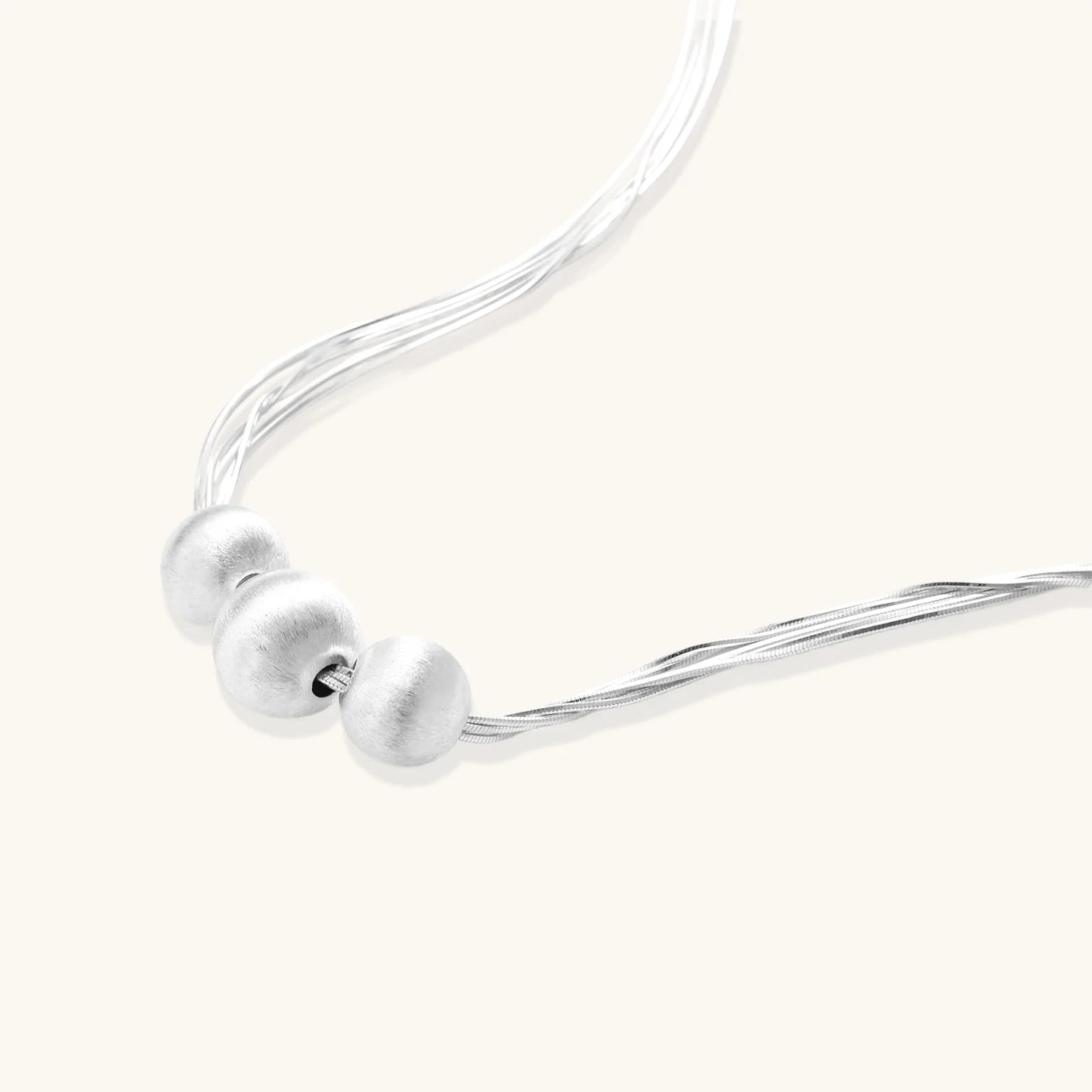 Silver Strand Layers Necklace