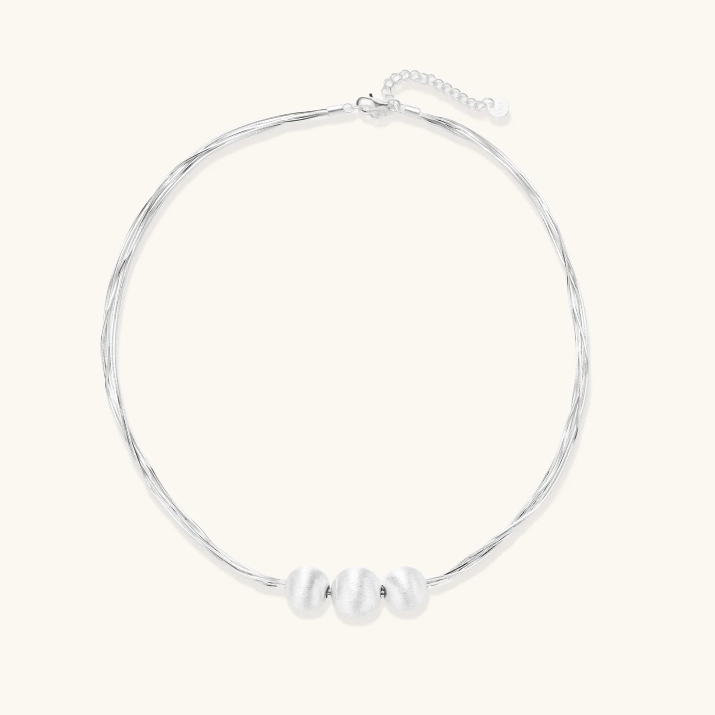 Silver Strand Layers Necklace