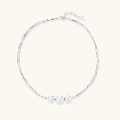 Silver Strand Layers Necklace