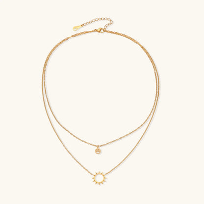Sunshine Smiley Layered Necklace