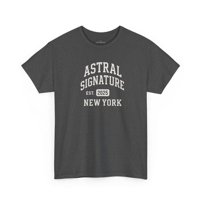 Astral Signature Tee Est. New York 2025, T-shirts in darker colors by Astral Signature