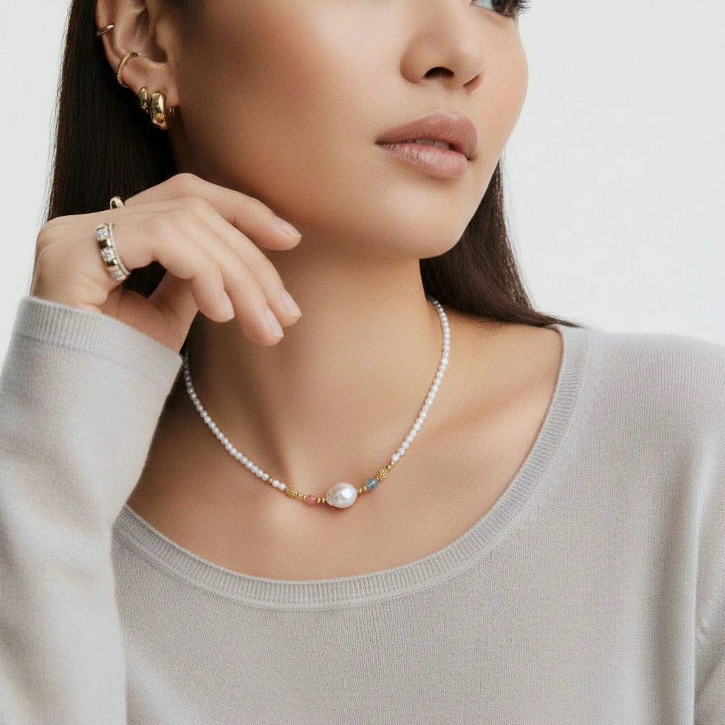 Pearl Garden Beaded Necklace