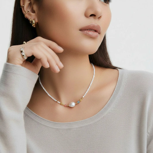 Pearl Garden Beaded Necklace