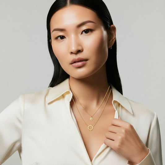 Sunshine Smiley Layered Necklace