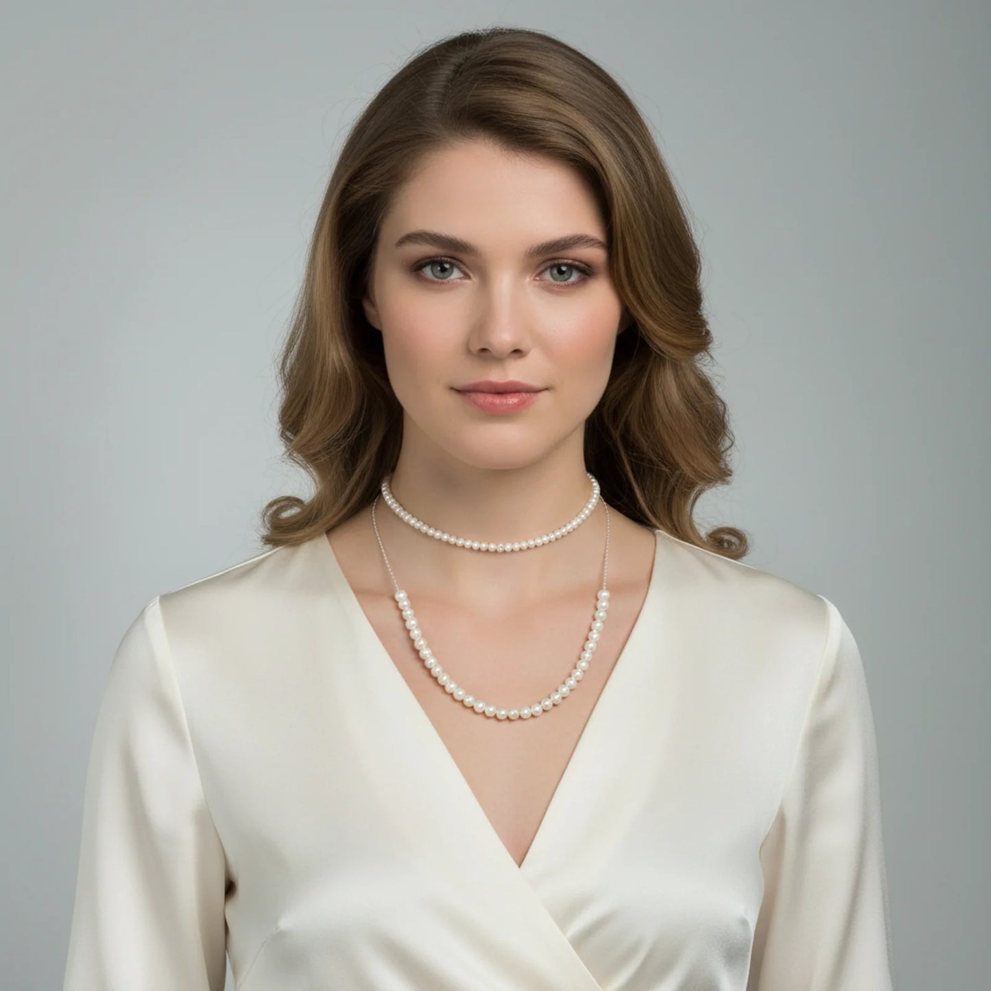 Silver Sphere Gradient Necklace