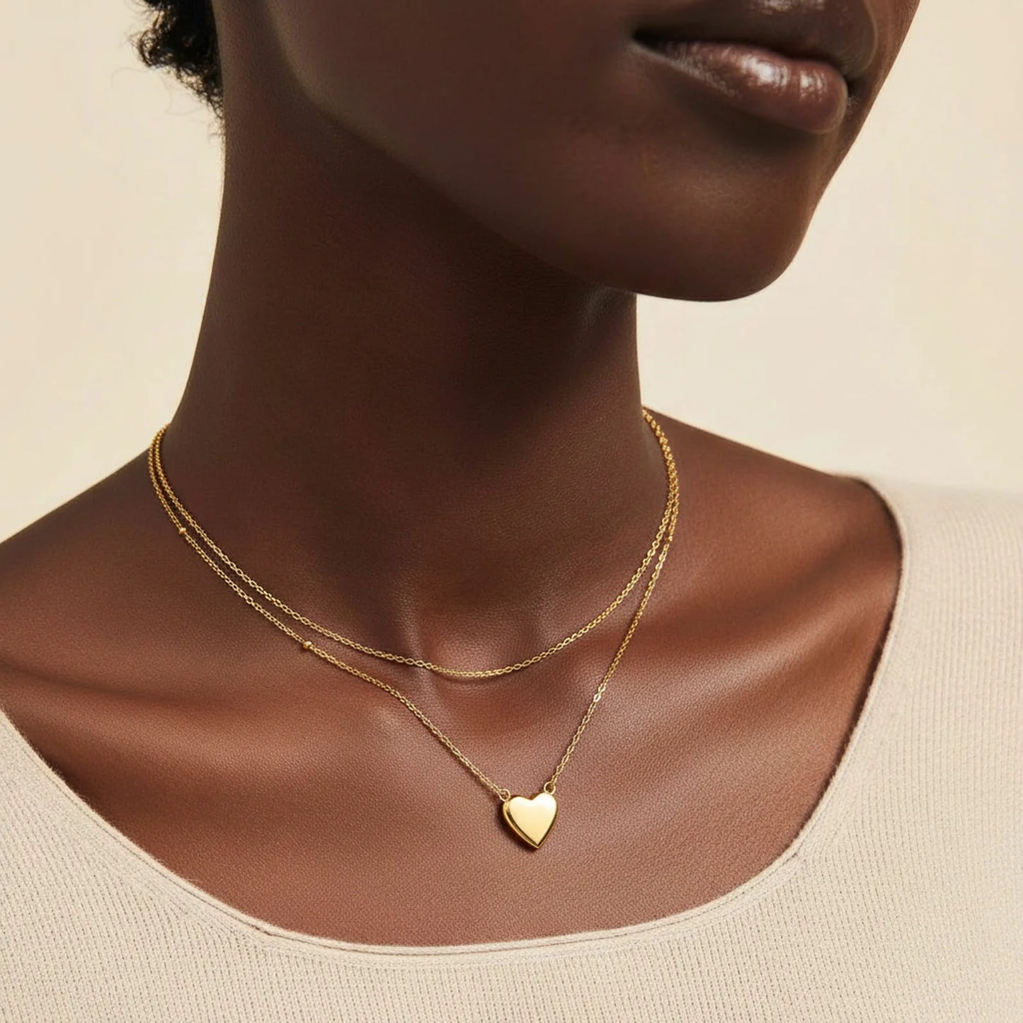 Layered Heart Necklace