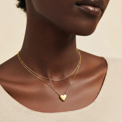 Layered Heart Necklace