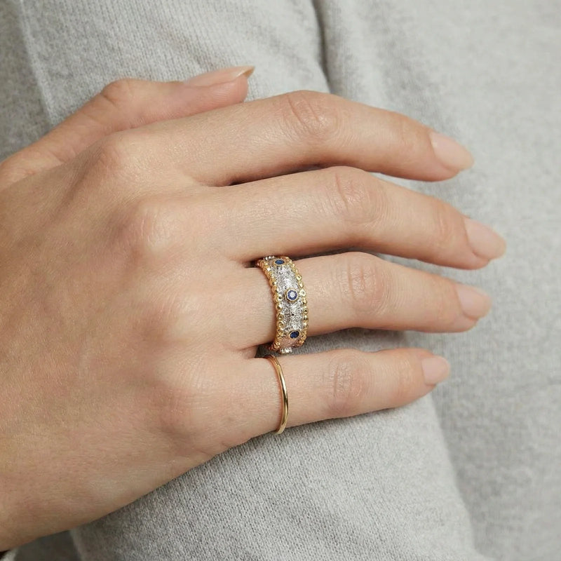 Azure Dreams Band Ring - cubic zirconia - 24K Gold Vermeil | Astral Signature™