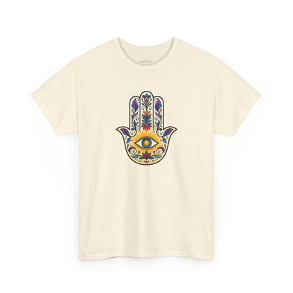 Camiseta com símbolo protetor Hamsa da Astral Signature - Astral Design