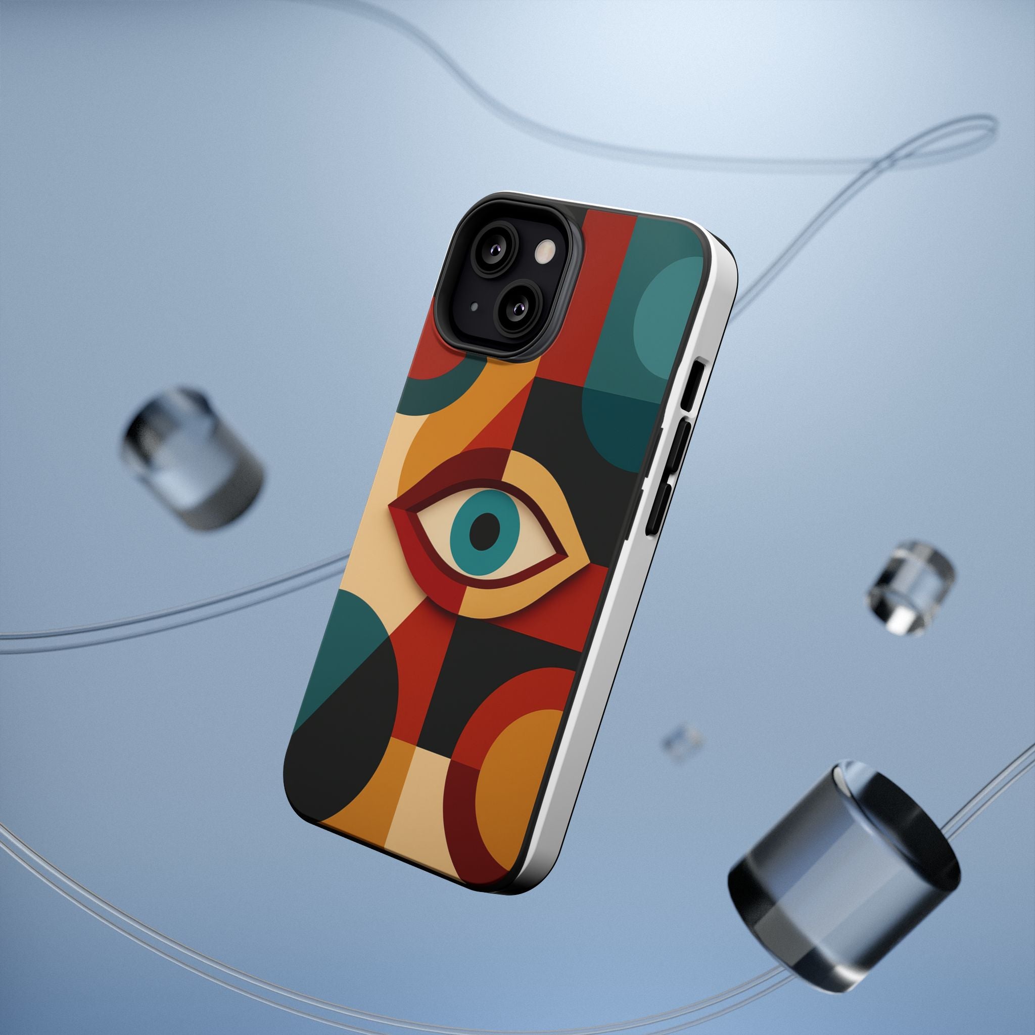 Astral Signature Spiritual Symbol Phone Case modeled in a casual setting showcasing its design.