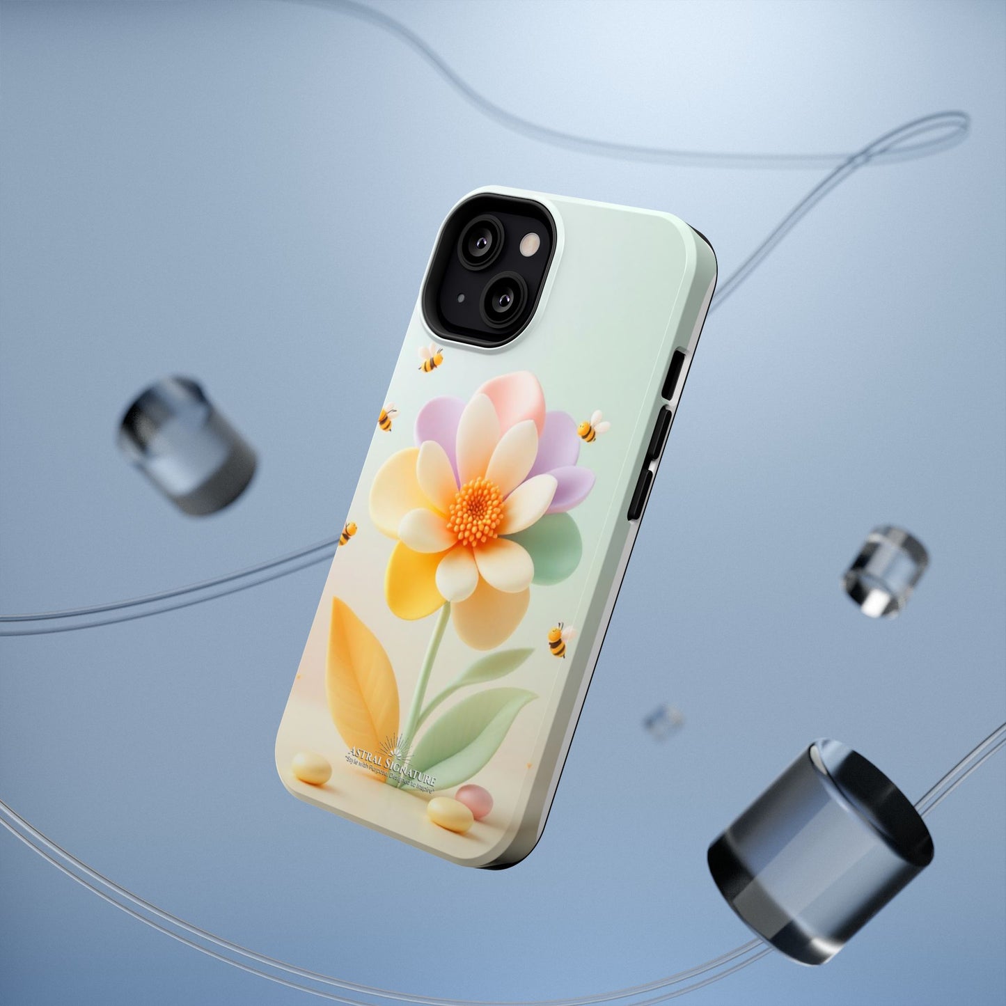 Phone Case Impact-Resistant, Calming 3D Flower Phone Case Impact-Resistant Case for Kids and Adults - Astral Signature