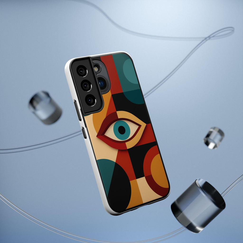 User holding stunning Astral Signature Spiritual Symbol Phone Case that protects and showcases style.