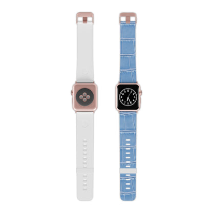 Apple Watch Band — Light Blue Croc Leather | Astral Signature™