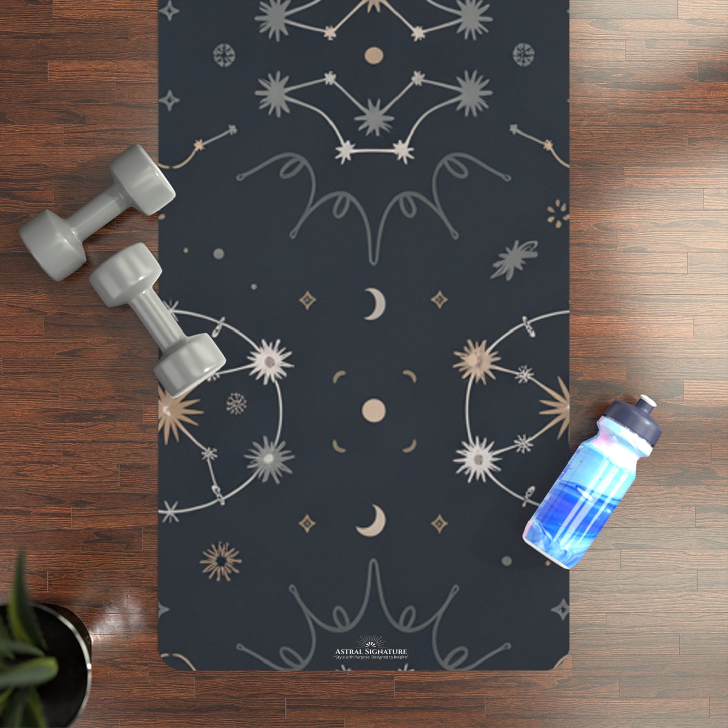 Yoga Mat Celestial Constellation - Stars & Moons - Perfect for Yoga Lovers by Astral Signature