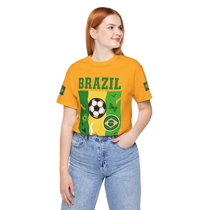 Casual Fashion T-Shirt - GO BRAZIL Team Tee - USA World Cup 2026 Limited Edition