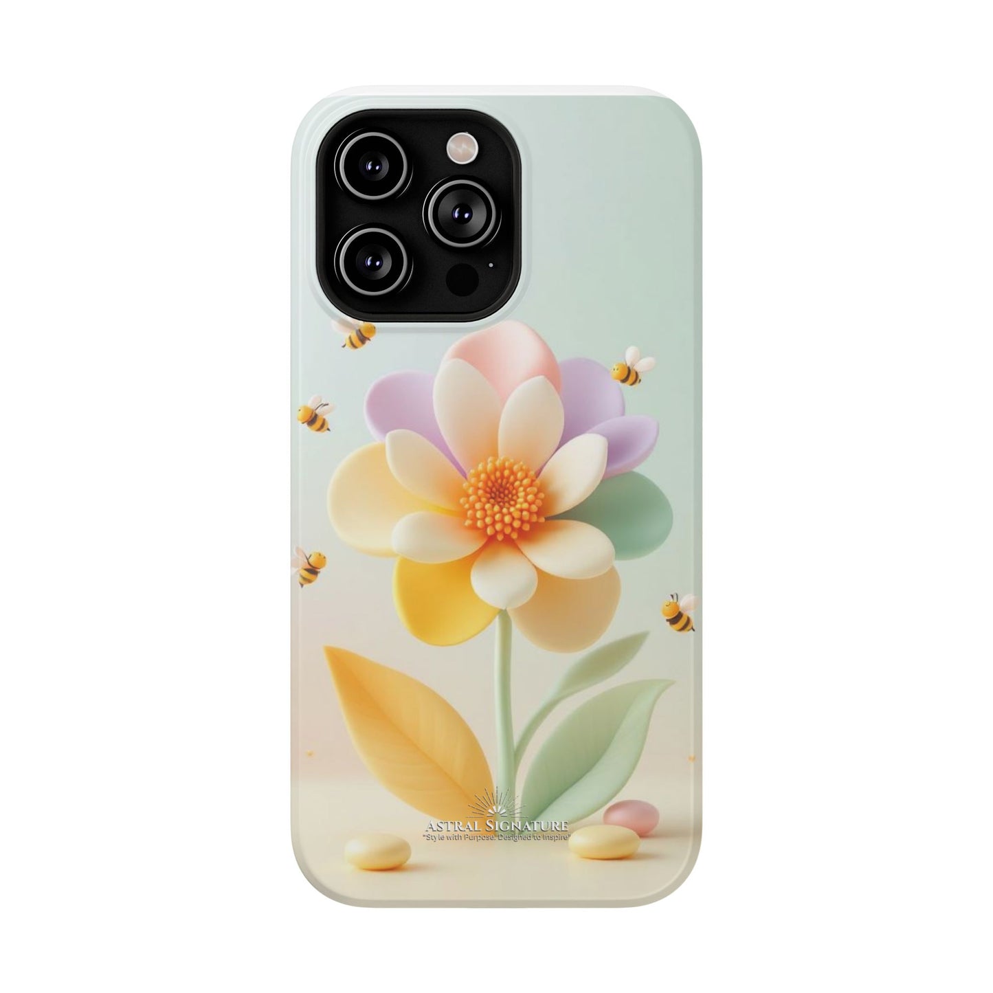 Phone Case Impact-Resistant, Calming 3D Flower Phone Case Impact-Resistant Case for Kids and Adults - Astral Signature