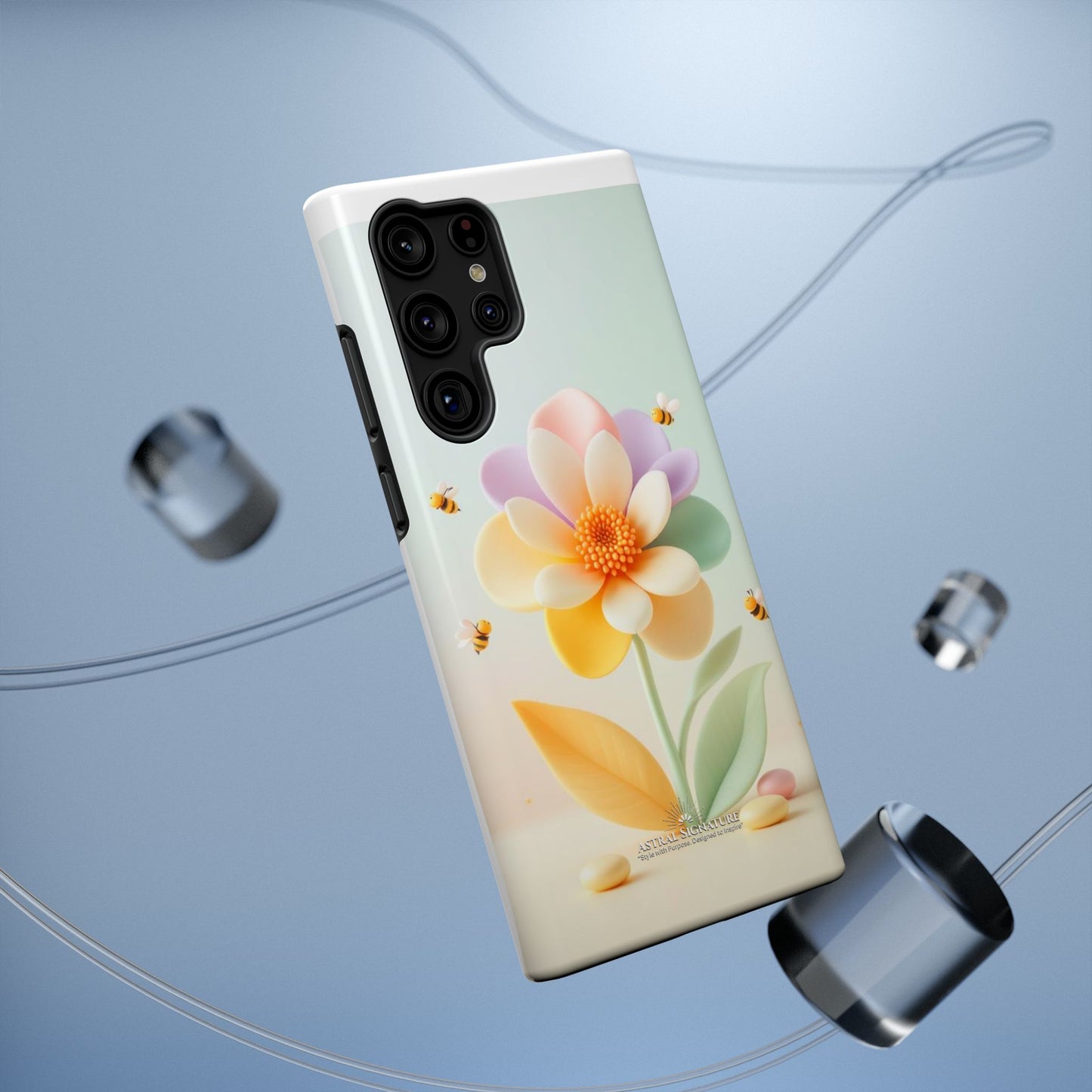 Phone Case Impact-Resistant, Calming 3D Flower Phone Case Impact-Resistant Case for Kids and Adults - Astral Signature