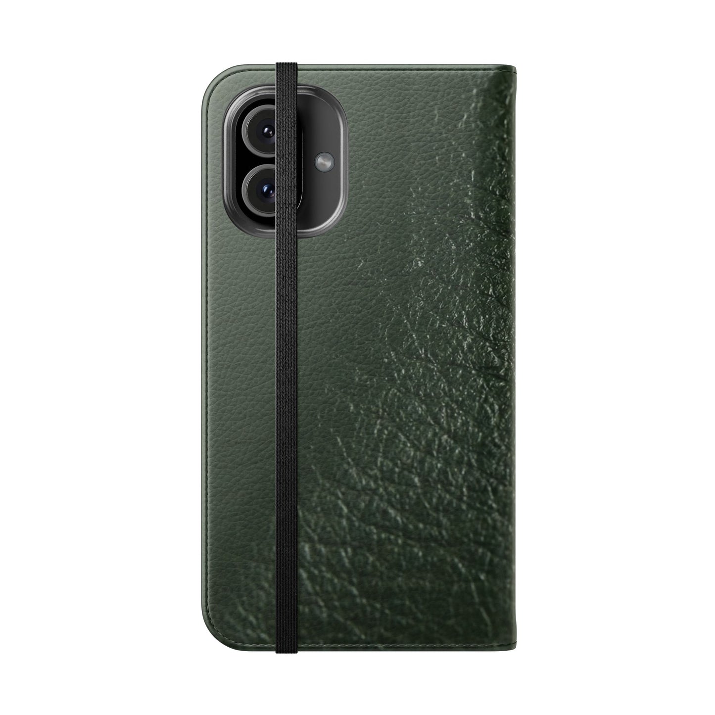 iPhone 16 Series  — Green Vintage Leather Flip Case | Astral Signature™ Edit