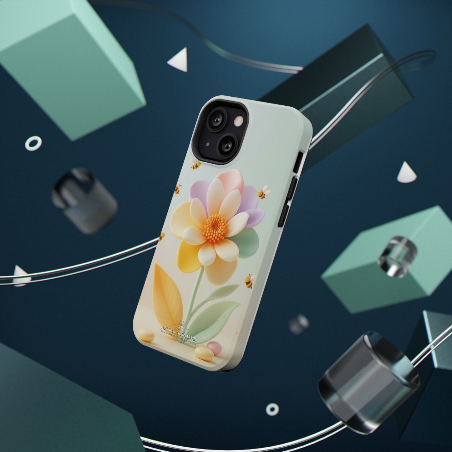 Phone Case Impact-Resistant, Calming 3D Flower Phone Case Impact-Resistant Case for Kids and Adults - Astral Signature