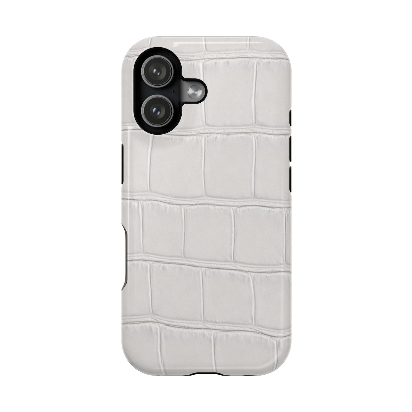 iPhone 17 Series Phone Case  for 17 Pro Max, 17 Pro, 17 and 17 Air  — White Croc Texture Case | Astral Signature™ Edit