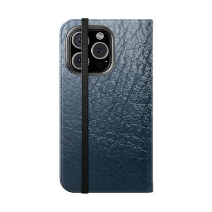 iPhone 16 Series  — Blue Vintage Leather Flip Case | Astral Signature™ Edit